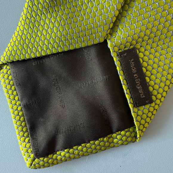 Duchamp Lime Green Textured Tie - Picture 5 of 8